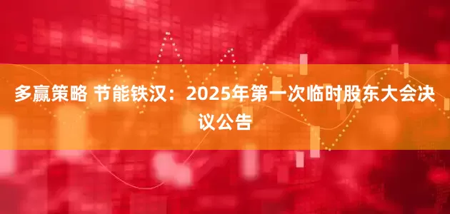 多赢策略 节能铁汉：2025年第一次临时股东大会决议公告